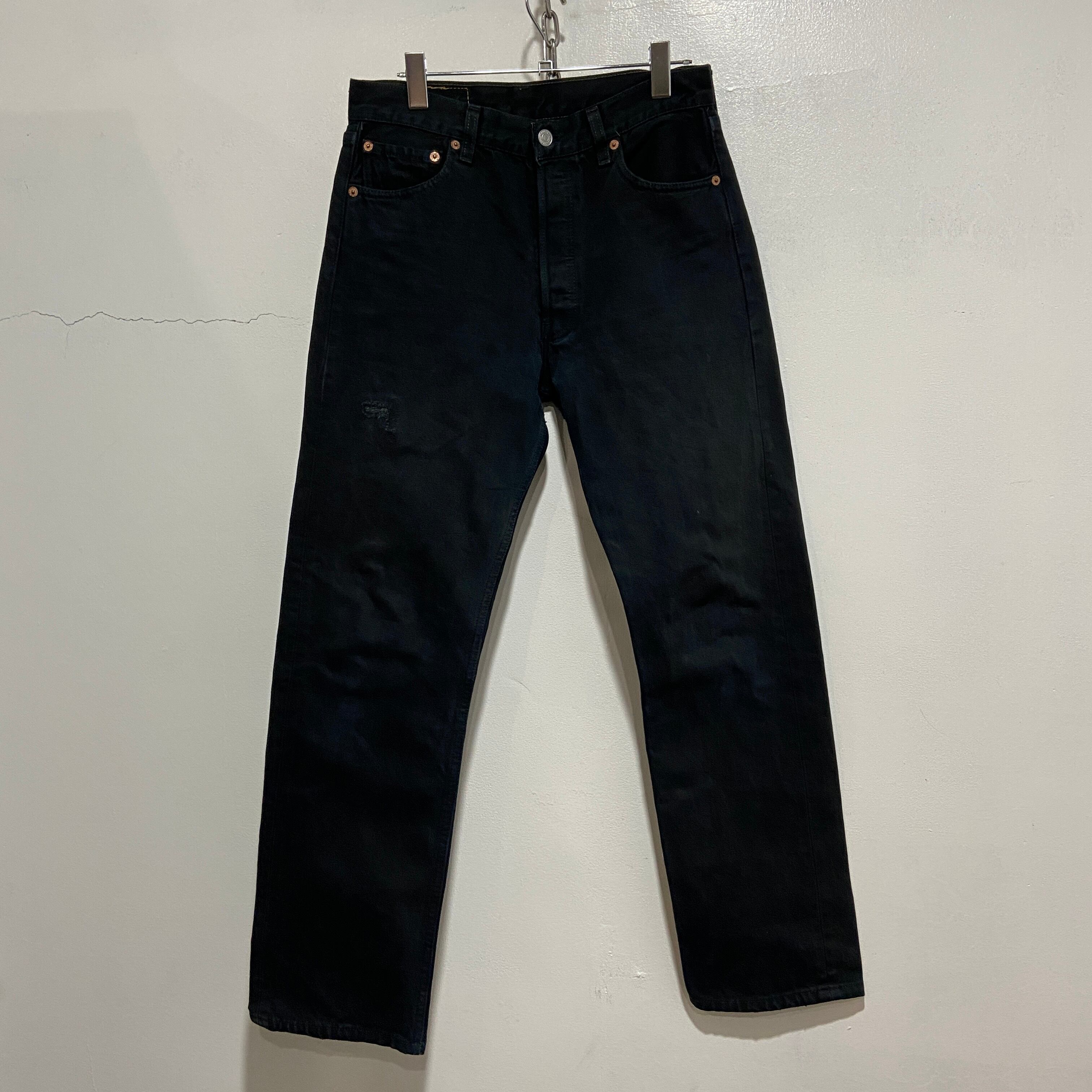 送料無料』Levi's リーバイス 501 ブラックデニムパンツ 後染め 90s 