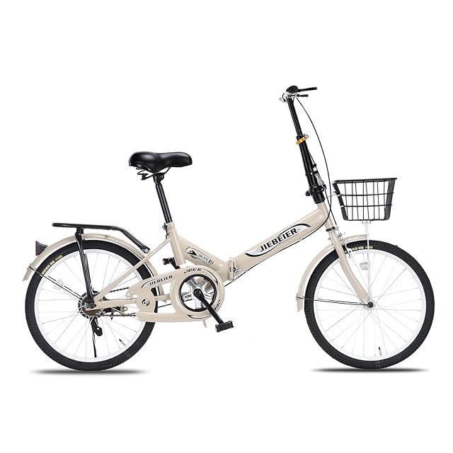 JIEBIER 折りたたみ自転車 シルバー 新品 JIEBEIER 自転車 折りたたみ自転車 20インチ 軽量 小径車 防滑タイヤ