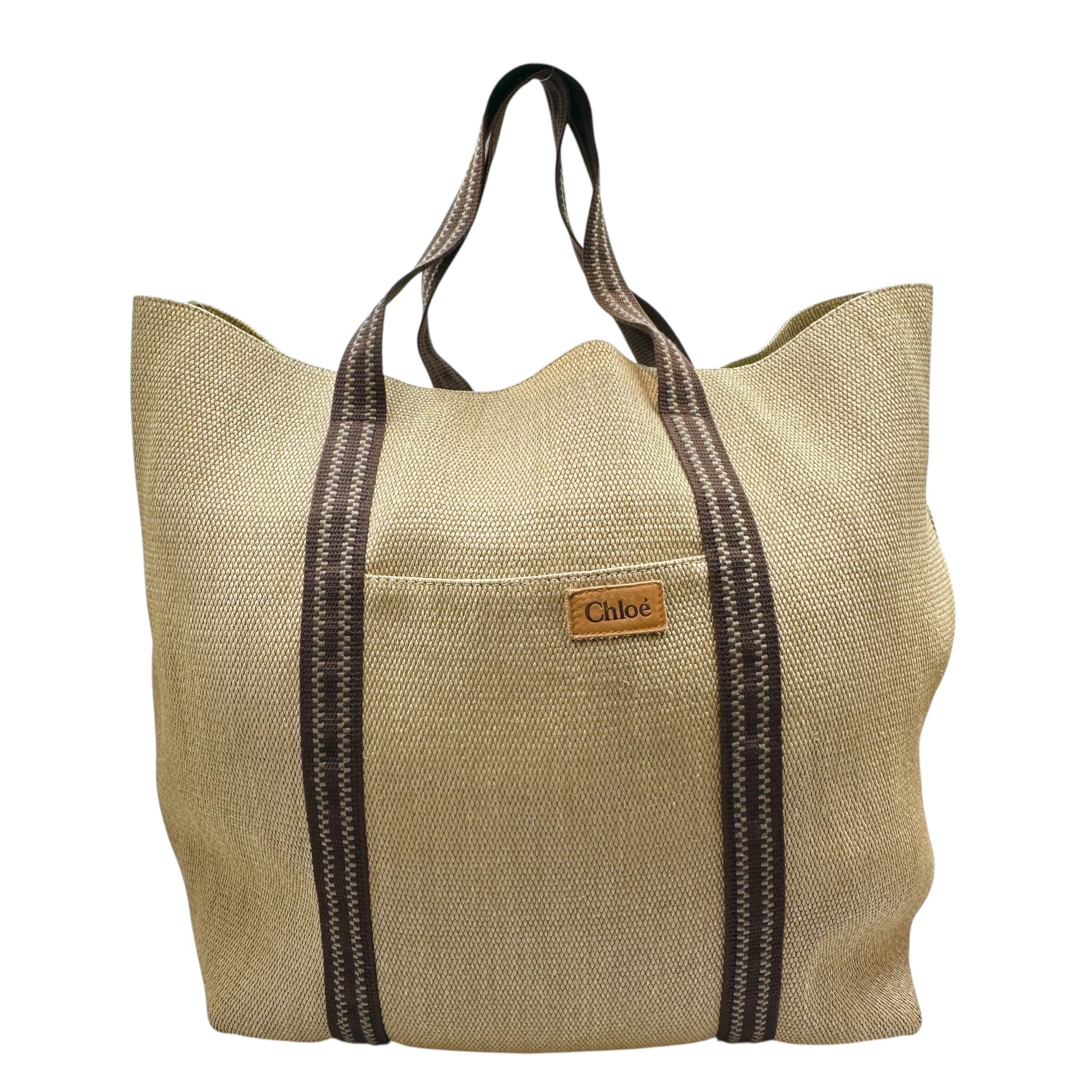 Chloe クロエ ビーチライン 麻 トートバッグ 32973-202608