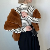 eco fur cape/brown