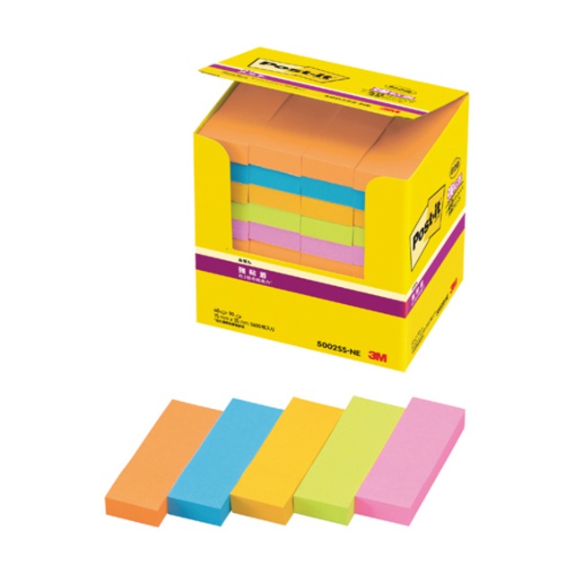 3M スリーエム ポストイット 強粘着パワーパック ネオンカラー混色 5002SS-NE