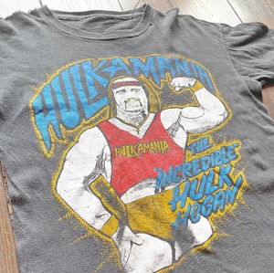 80s  Pakistan Cotton Boot 〝 Hulk Hogan 〟print T-Shirt