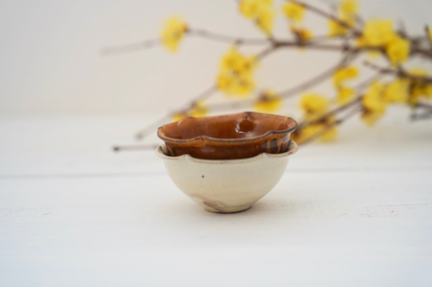 アメ釉 輪花鉢 ヒメ | 古谷製陶所