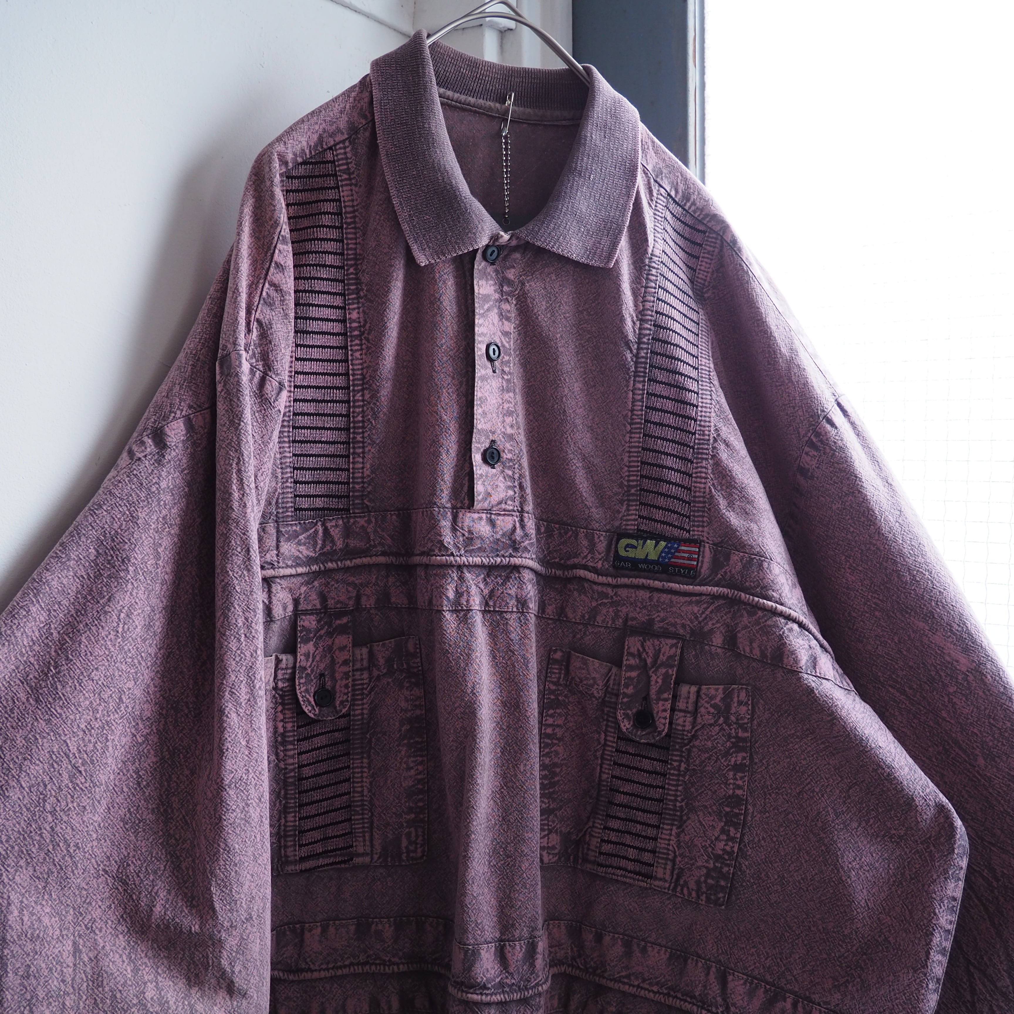 1990s Beautiful Thin pink staining vintage loose pull over shirt