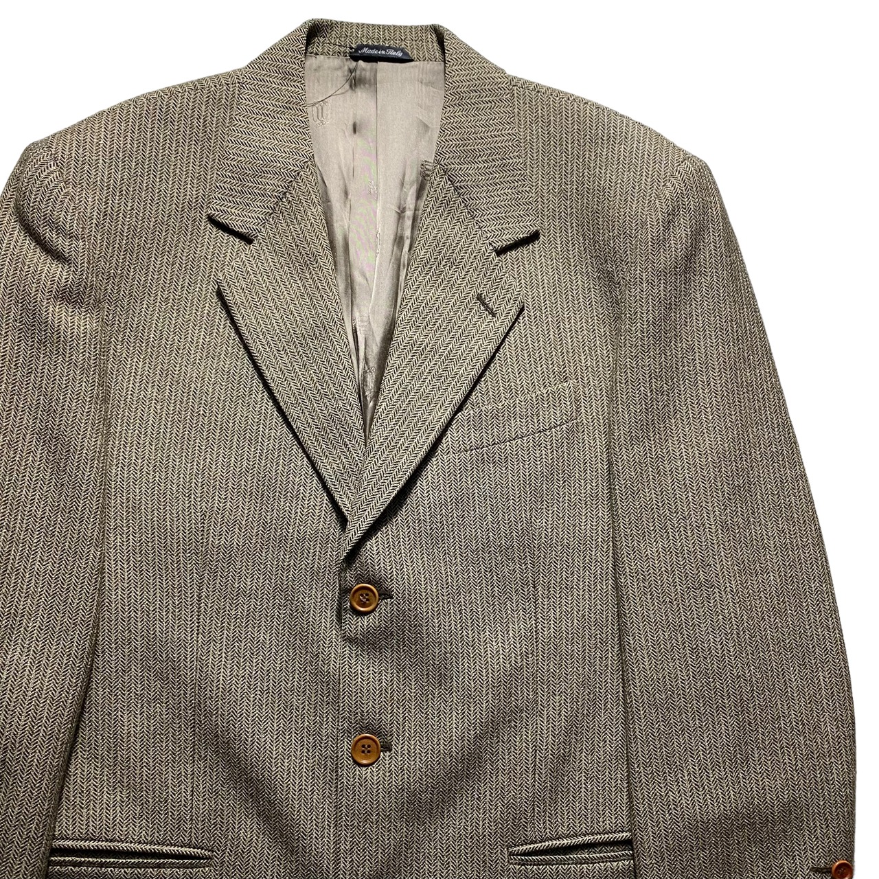 vintage GIANFRANCO FERRE herringbone tweed single suits set-up