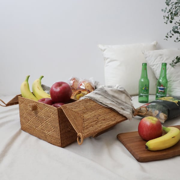 送料無料）冬SALE 再制作 伝統工芸アタ細工 Lサイズ 蓋つき