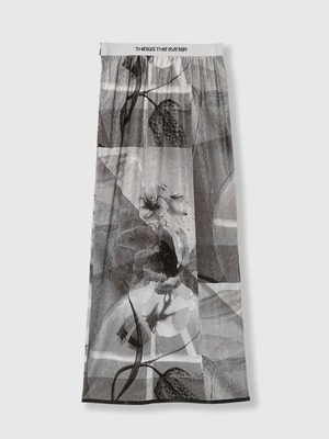 THINGS THAT MATTER　シングスザットマター  / PRE-SENT PRINT VELOUR NARROW SKIRT