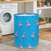 Round Laundry Basket Blue 4373