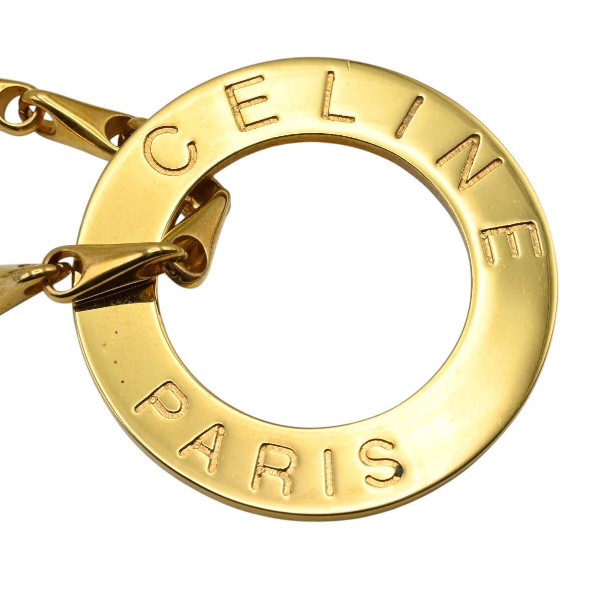 CELINE セリーヌ ヴィンテージ サークルロゴ GP ロングネックレス