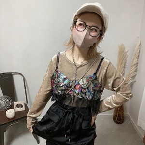 2way reversible layered cargo skirt【Black】
