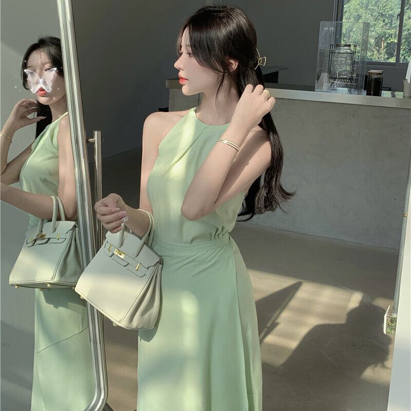 トップス ワンピースハイウェストAラインスカート レッドサマー 夏物 ガールズファッション24729135007