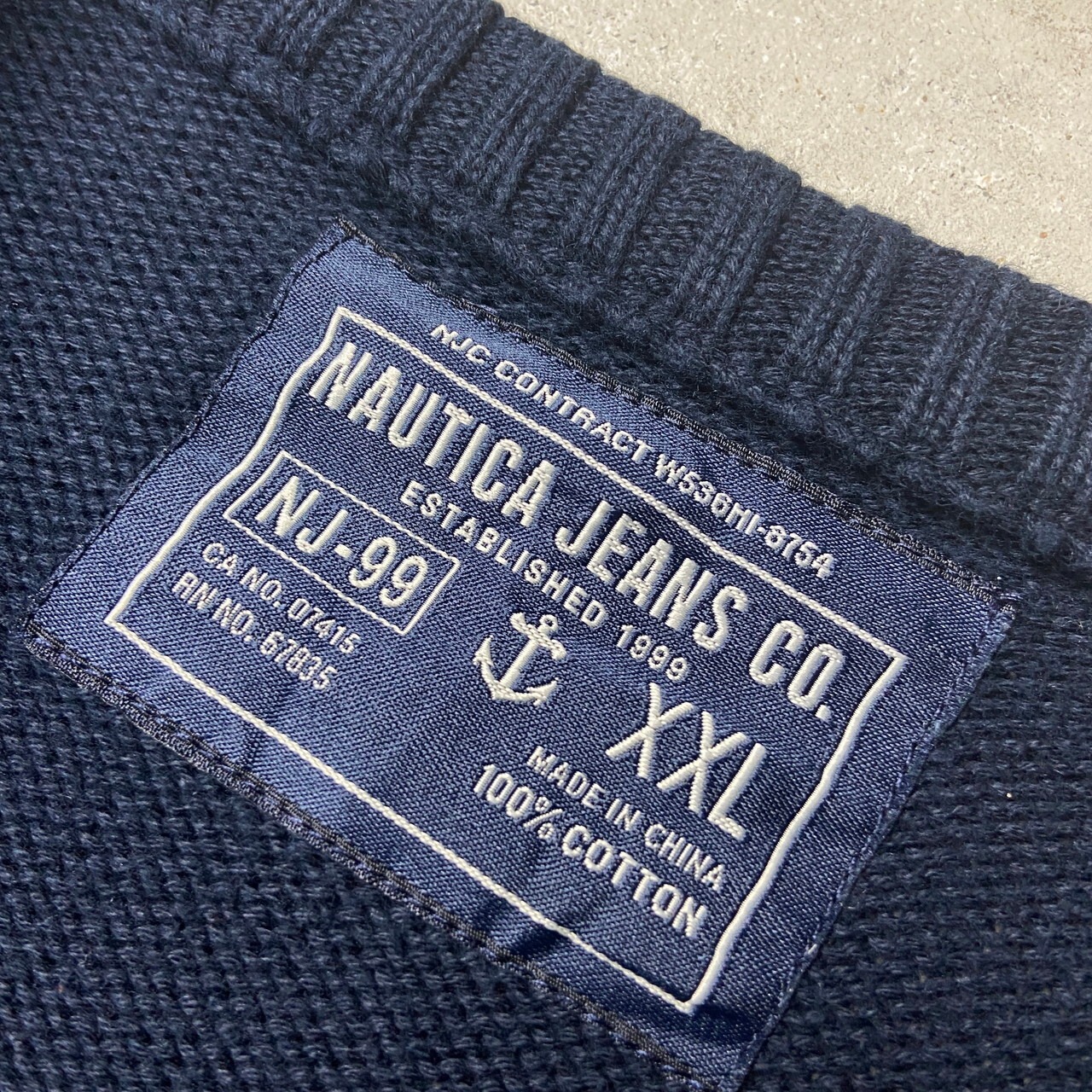 NAUTICA JEANS CO. ノーティカ ボーター コットンニットセーター 