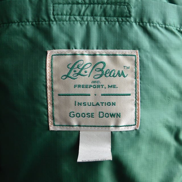 70s L.L.Bean（LLビーン） グースダウンジャケット 緑 筆記体タグ | NY