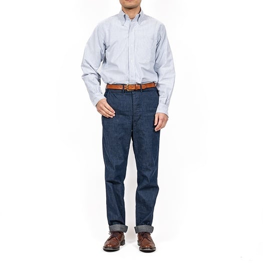 スラックス WORKERS Officer Trousers Slim Denim WORKERS(ワーカーズ)～Officer Trousers Slim, Type 2 8oz GR Back