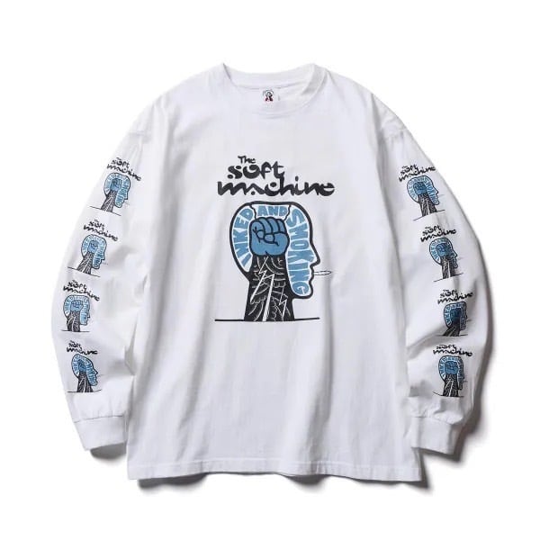 SOFTMACHINE【ＸＸＬ】長袖シャツ　ソフトマシーン Softmachine】ソフトマシーン ZINE AD SHIRTS L/S (BROWN) メンズ長袖