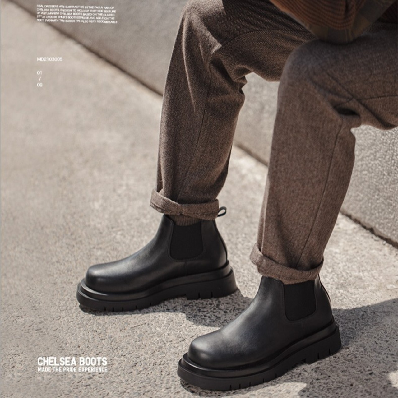 Black Side Gore Boots / ブラック サイド ゴア ブーツ