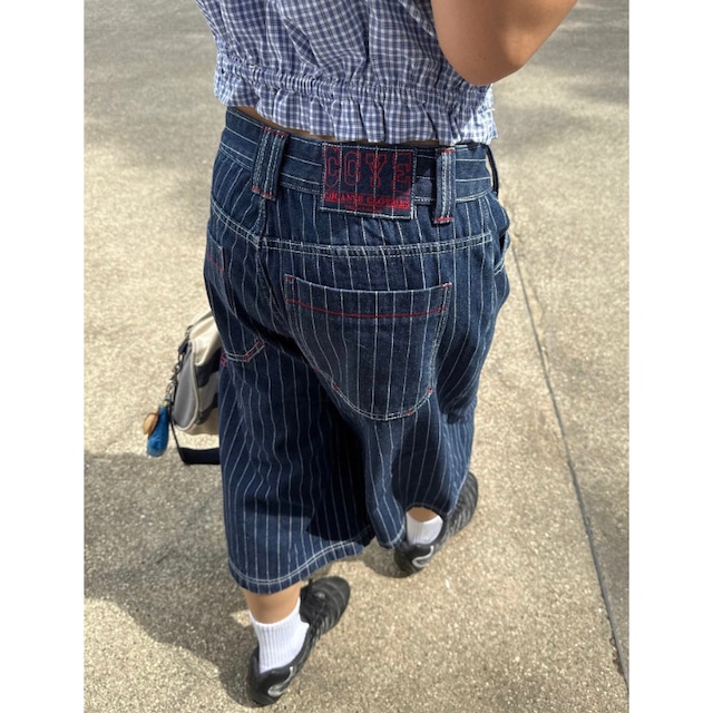 pinstriped cropped pants　ピンストライプクロップドパンツ　J2070