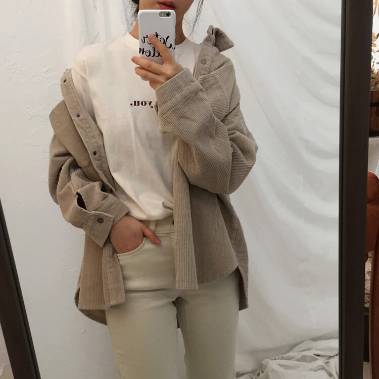 秋 冬 新作 レディース コーデュロイジャケット 羽織 ベージュ ピンク