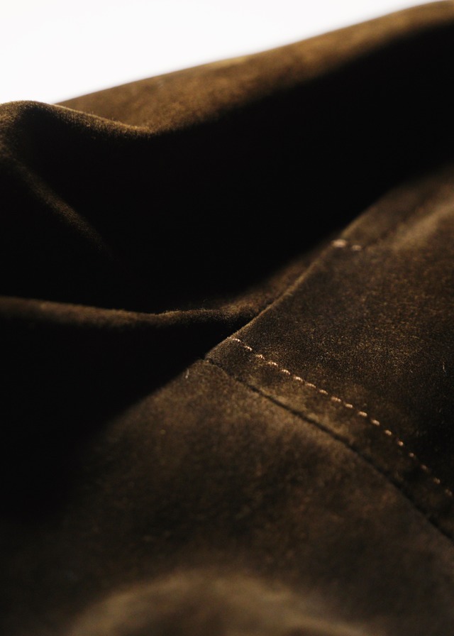 PRADA 99AW suede leather half coat