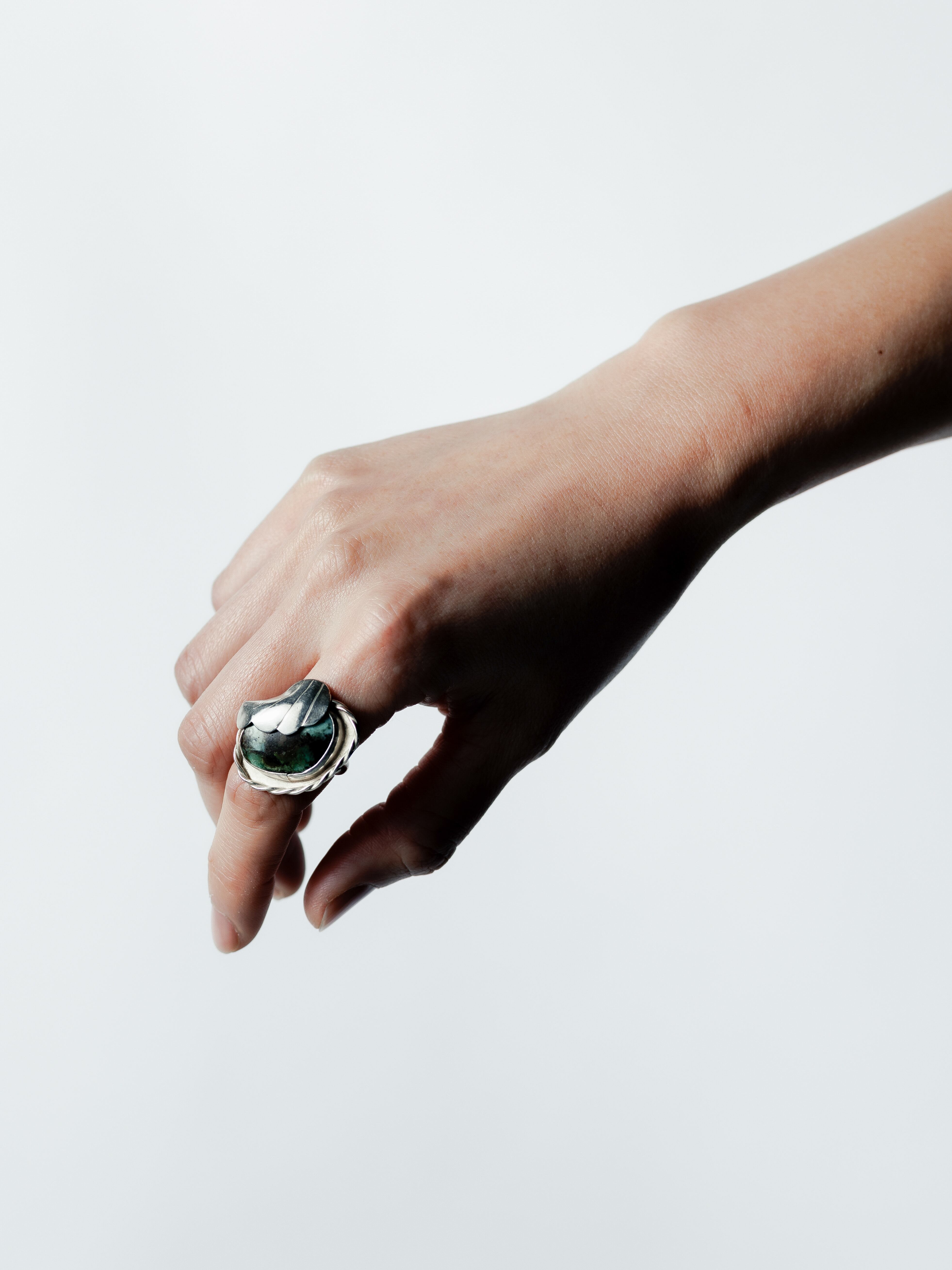 Vintage sterling silver south america turquoise ring