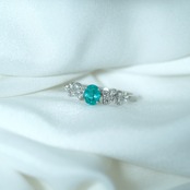 パライバトルマリン ブラジル産 リング 0.33ct D0.22ct pt900