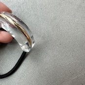 clear curve hair tie/gold