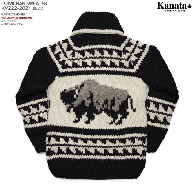 C*n様 バッファローカウチン　カナダ製 カウチンセーター｜カナタ（KANATA）｜カナダ製｜KV222 BISON