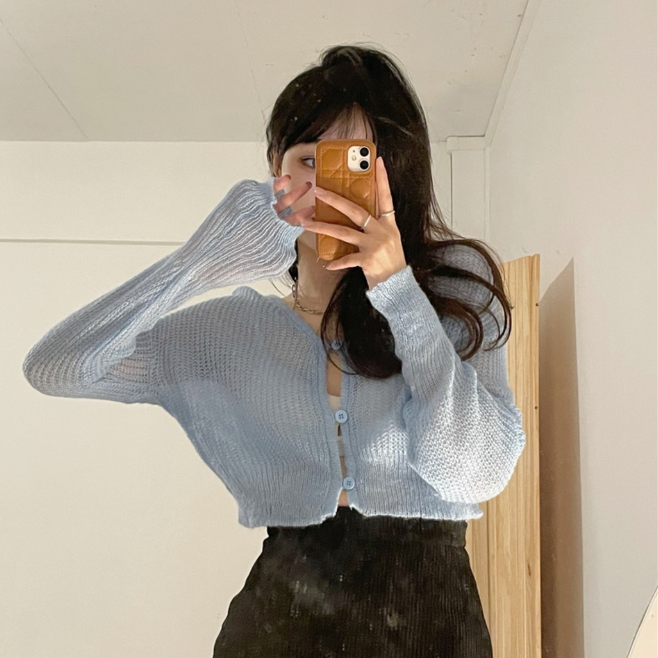 ショートオープンカーディガン SR315