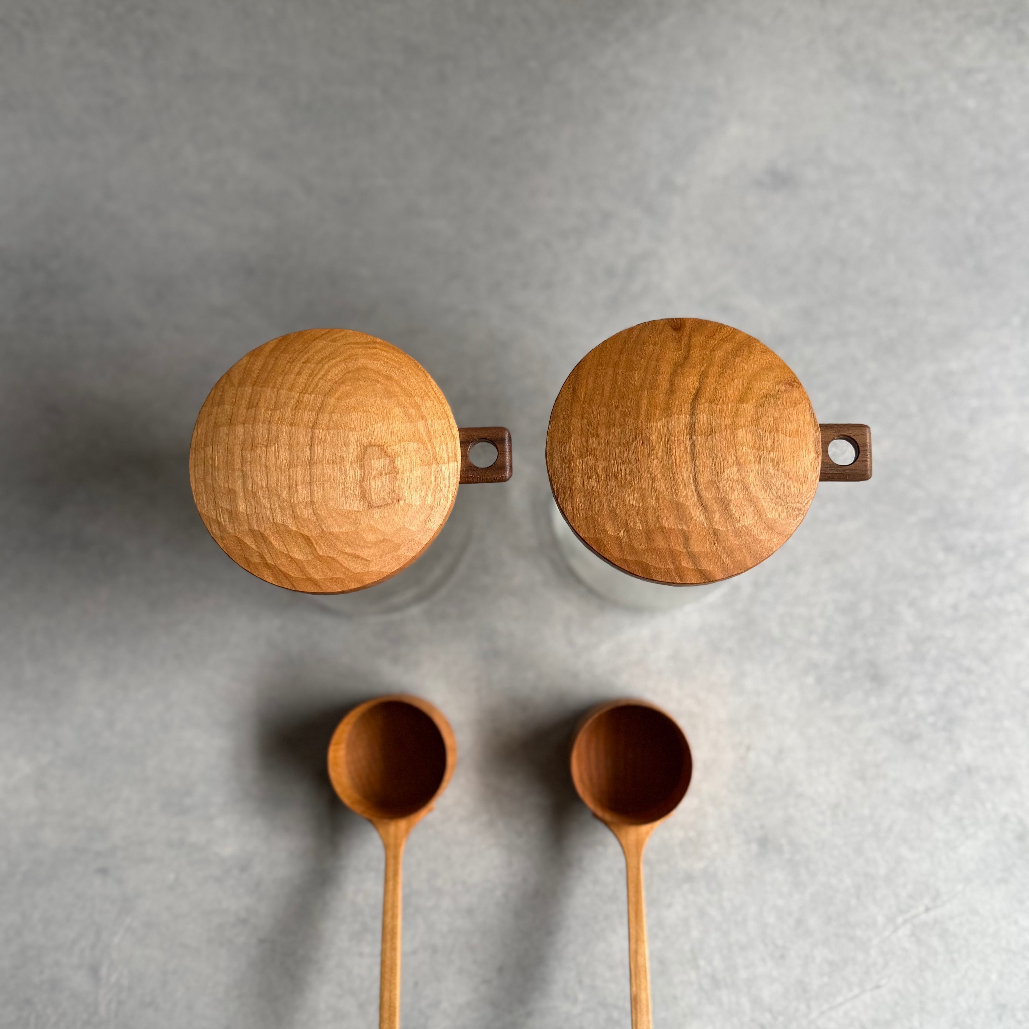 田澤祐介 コーヒーキャニスター S (サクラ) ＋ 珈琲杓 (サクラ