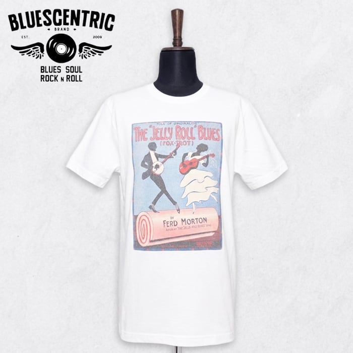 BLUES CENTRIC Tシャツ Jelly Roll Blues オフィシャルライセンス ブルースセントリック ジャズ プリントT 半袖 メンズ