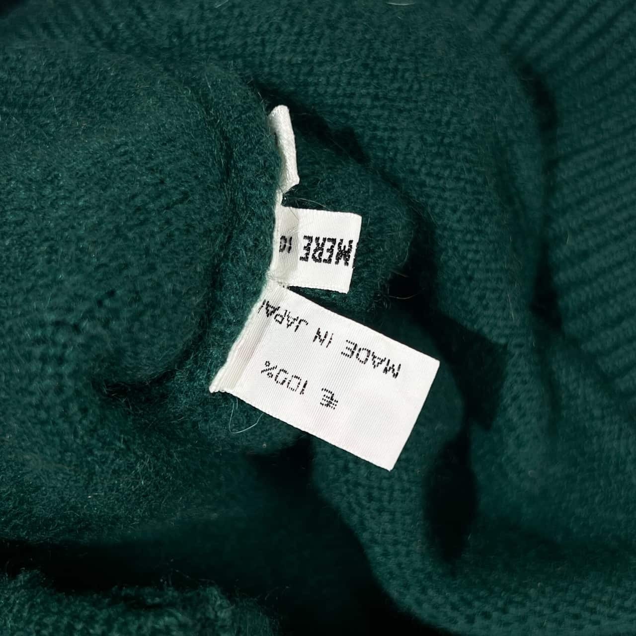 カシミヤ100% JPGA ニット カーディガン M/グリーン メンズ  ゴルフ