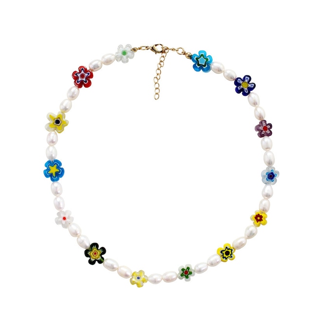 316L Millefiori Perl necklace 2