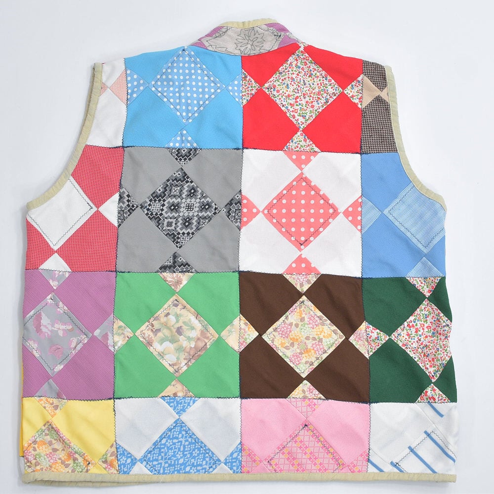 Remake ハンドメイド デザイン リメイク パッチワーク ベスト アウター
