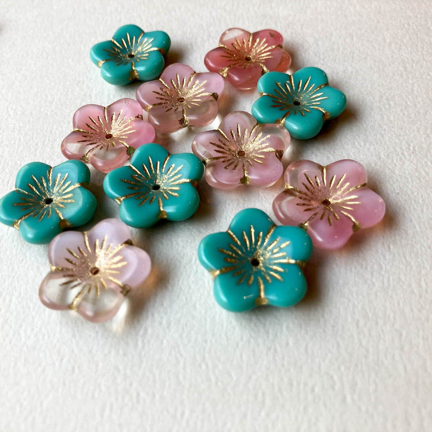 最終入荷〉桜風小花のチェコガラスビーズ | Dua-アクセサリーパーツ
