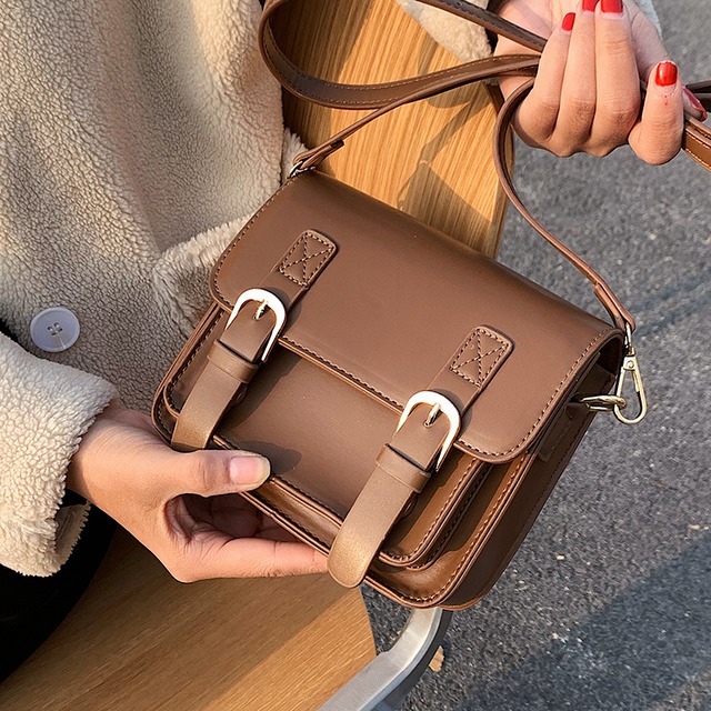 オータムウィンターレディーススタイル 秋物 冬物 スクウェア メッセンジャーバッグ 手作りハンドバック66599832076