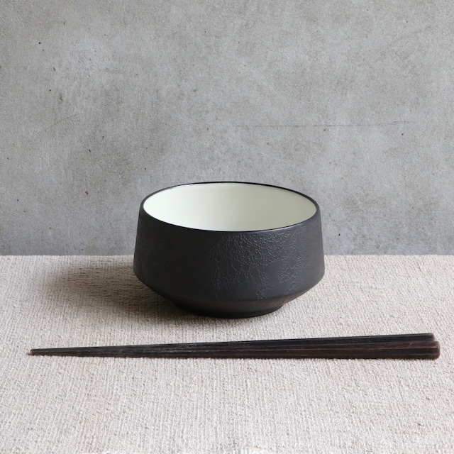 黒泡 杵型鉢(大)  Black foam  Pestle bowl(large)