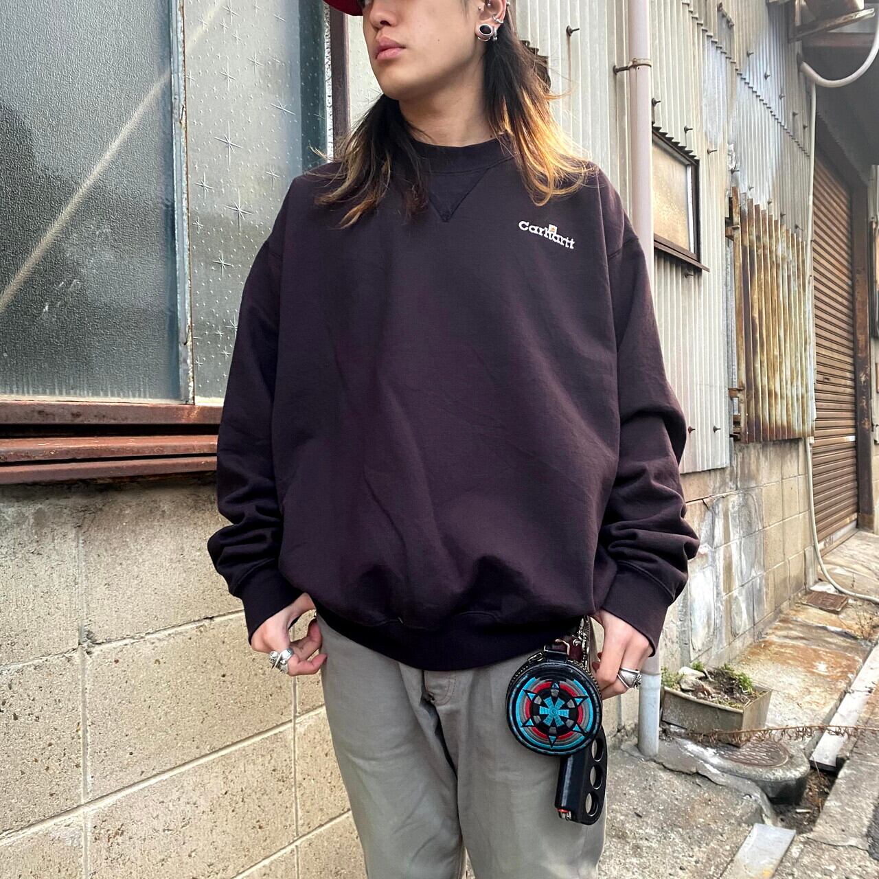 カーハート Carhartt プリントスウェットシャツ トレーナー メンズXL ...