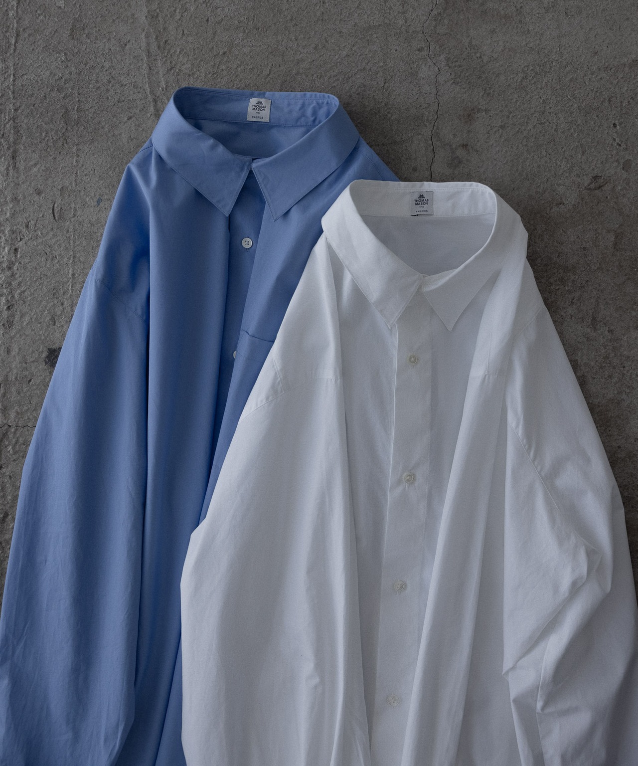 【THOMAS MASON】loose basic oversize shirt〈BLUE〉予約販売【12月1日 (月) 20:00 〜 12月7日 (日) 23:59】