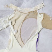 ジャズダンス 衣装 チャコット Chacott 日本製 ワンピース ドレス ホワイト系 パープル系 白 紫 アイボリー ベロア ダンス パーティ フィギュア 舞台 ジャズダンス 衣装 ワンピース ドレス おしゃれ Sサイズ ステージ衣装 大人用 コスチューム