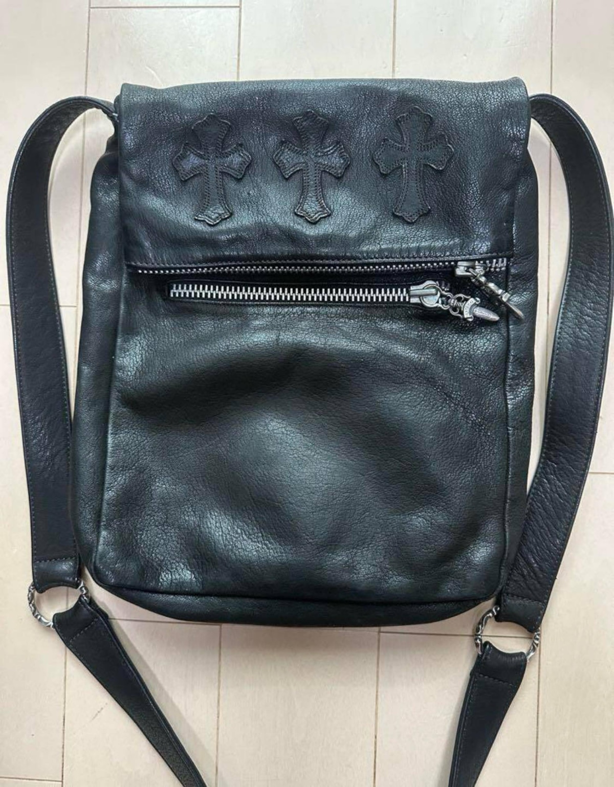 CHROME HEARTS クロムハーツ ジップトップ ショルダーバッグ 