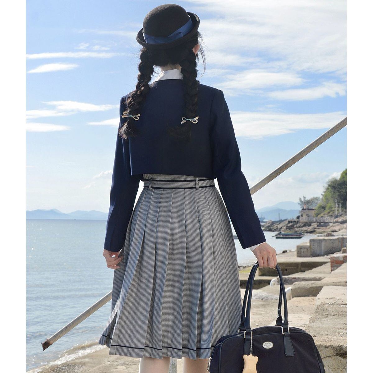 灯台の帰り道 〜グレンチェックプリーツ制服セット〜：ジャケット