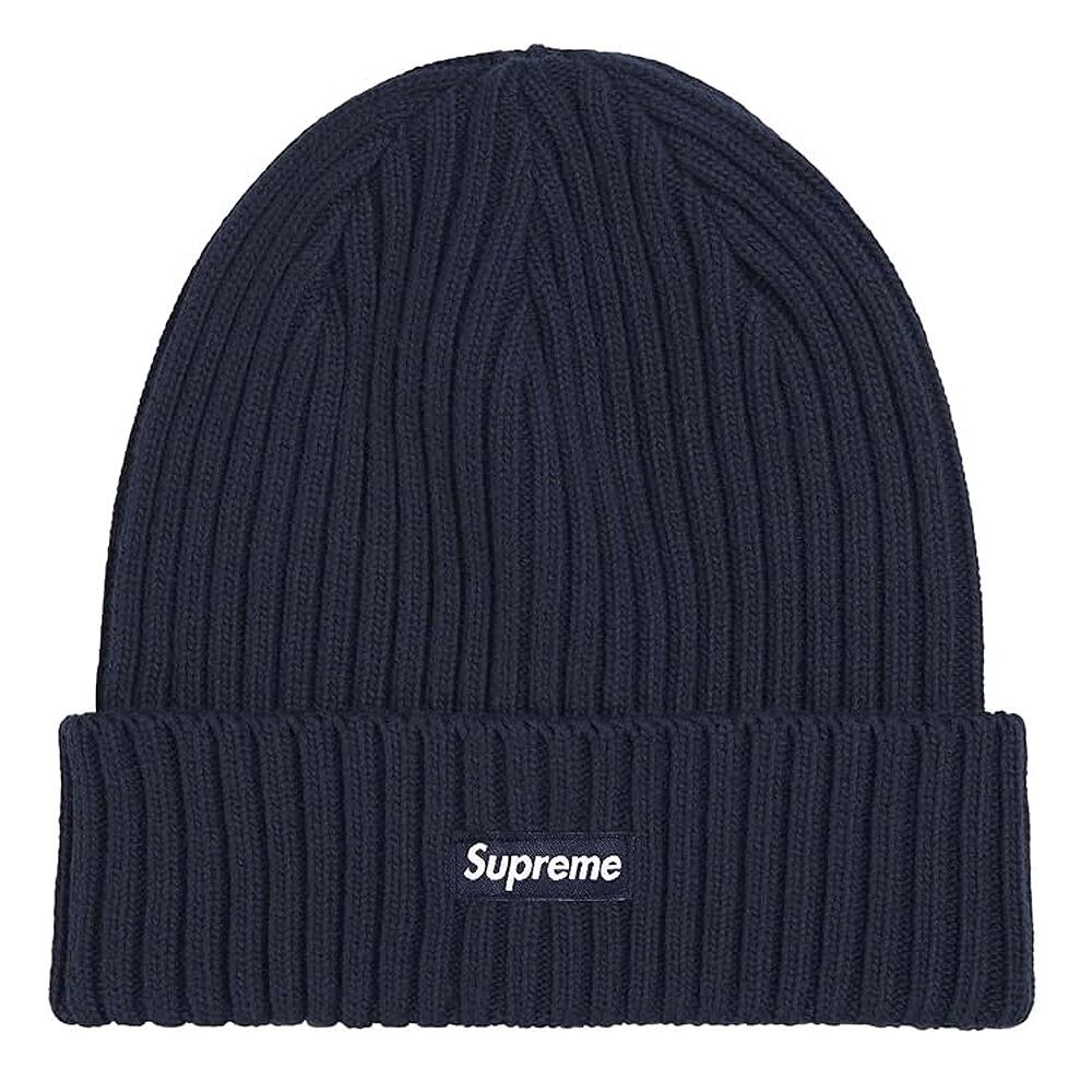 【シュプリーム】ニットキャップ ビーニー スモールボックスロゴ刺繍 ワークキャップ Supreme Overdyed Beanie 26SS (Navy)