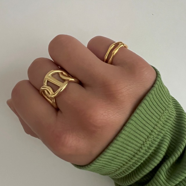 S925 2WAY nuance pinky ring (R55)