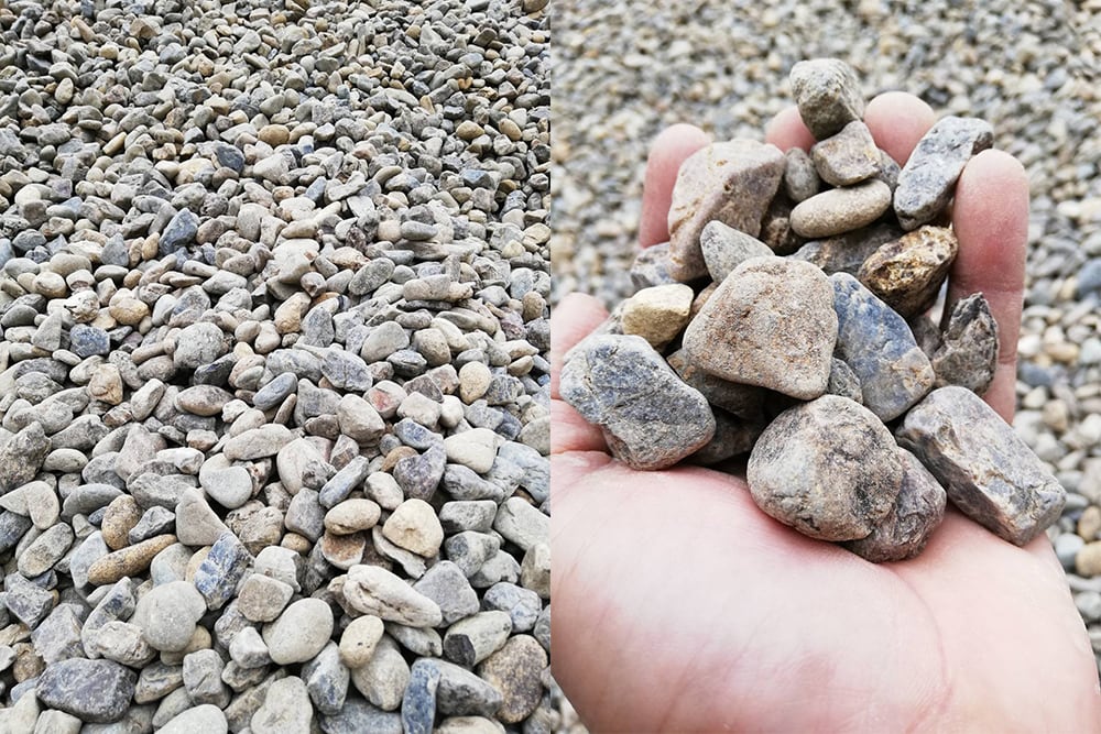 リサイクル砕石(砂利)RC40、2tダンプで配達いたします。