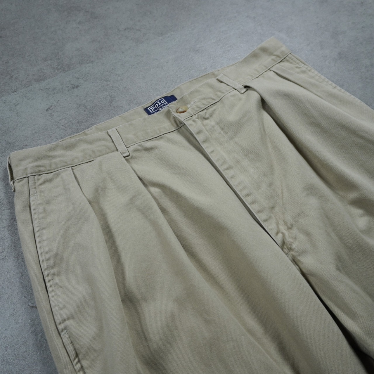 90s 初期型 USA製 Polo by Ralph Lauren POLO CHINO beige W33L31相当 古着 - 4