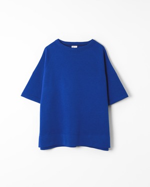 ゆったりニットTシャツ／瑠璃ブルー