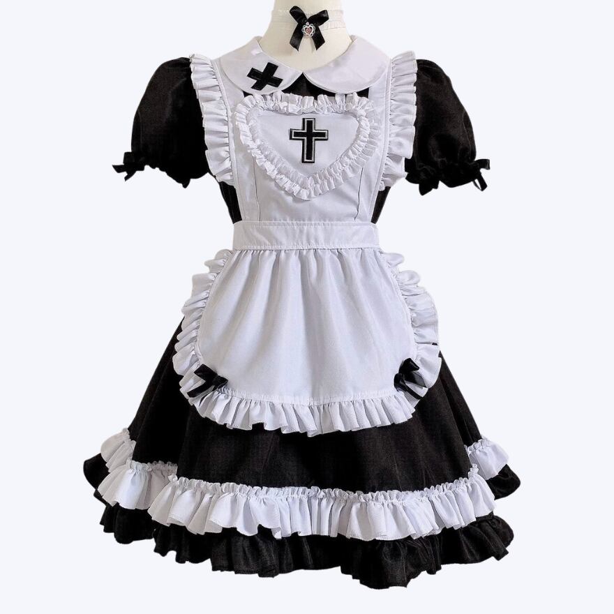 ゴスロリワンピースミニワンピース地雷系メイド服ミサミサ