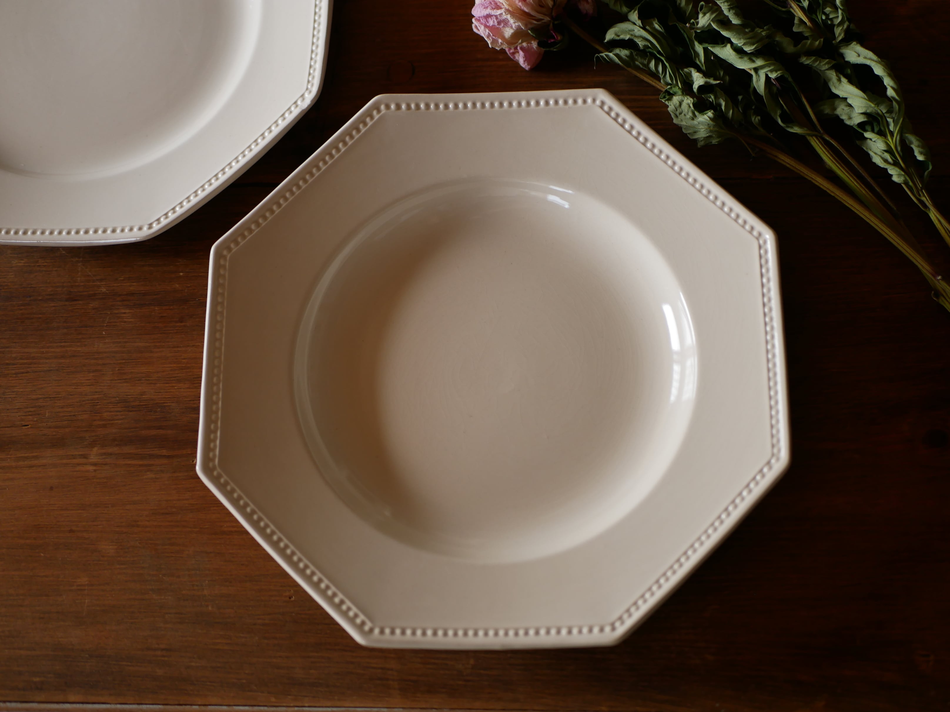 サルグミンヌ sarreguemines オクトゴナル 皿 アンティーク Sarreguemines サルグミンヌ オクトゴナル プレート フランス