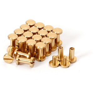 【在庫処分】シカゴスクリュー 20個入り 8×4×9mm 真鍮組ネジ コンチョ バッグ ベルト 底びょう リベット スタッズ パーツ 鋲 リベット スタッド ネジ式 レザークラフト DIY ハンドメイド パーツ