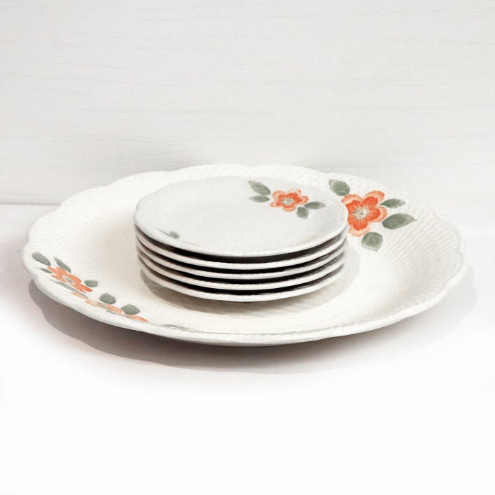 未使用 Noritake パッサトーン 大皿 30cm 5枚セット 箱付 廃盤 NT・Noritake・ノリタケ・花柄・大皿・小皿・セット・No.200329-061